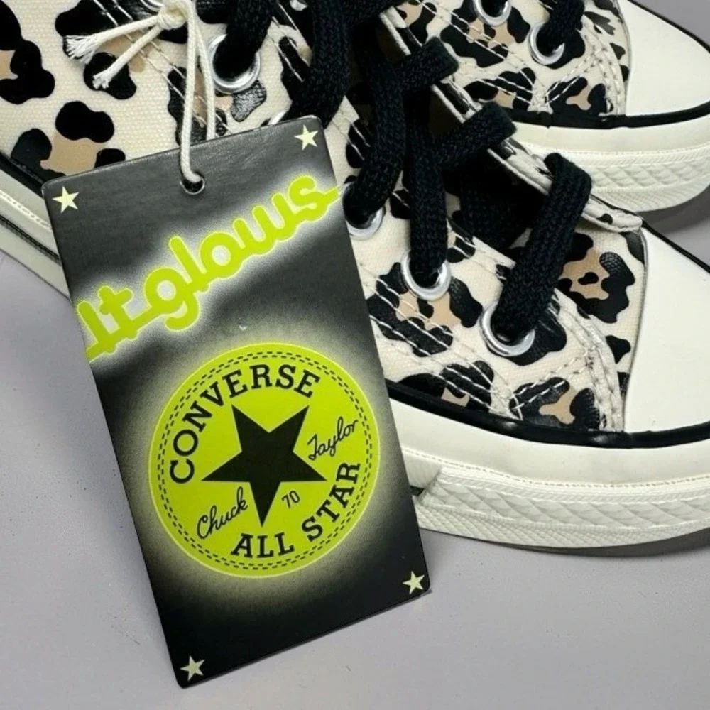 Converse Chuck 70 Ox Low Leopard Glow In The Dark Driftwood Womens 8 Mens 6 NIB